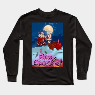 Adult Merry Christmas Long Sleeve T-Shirt